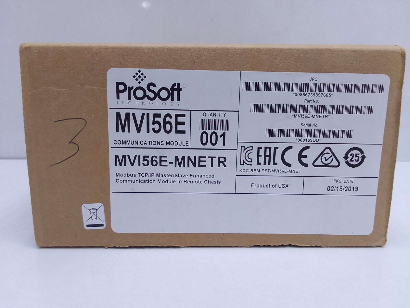 ProSoft MVI56E-MNETR Modbus TCP/IP Master/Slave Enhanced Communications ...