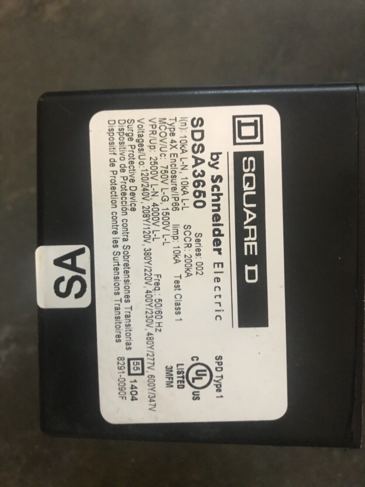 Square D SDSA3650 Series 002 Surge Protective Device – Heart Of Automation